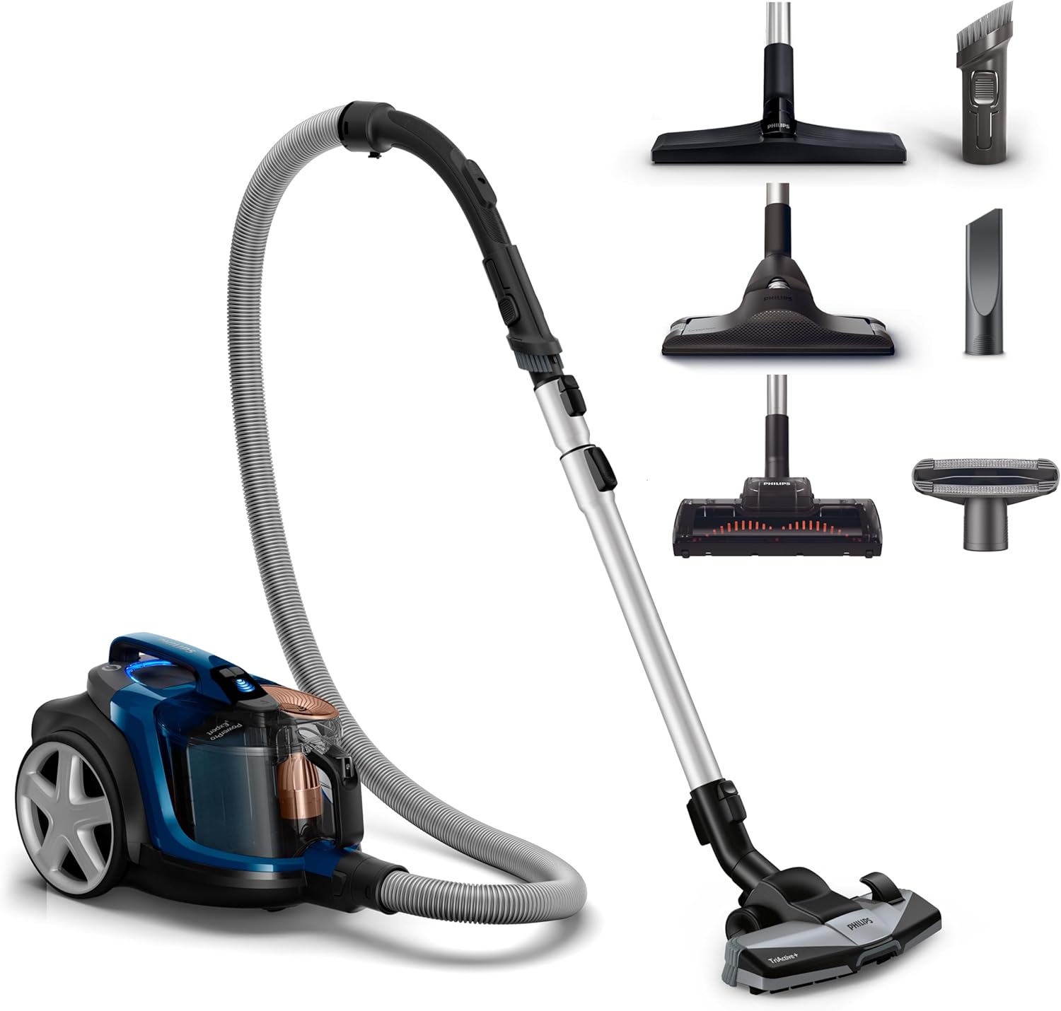 Philips PowerPro Expert Beutelloser Staubsauger – Kompakt, 900-W-Motor, PowerCyclone 8 Technologie für starke Saugleistung, Multi-Oberflächen-Reinigung, Allergy Lock, Super Turbo Bürste (FC9745/09)