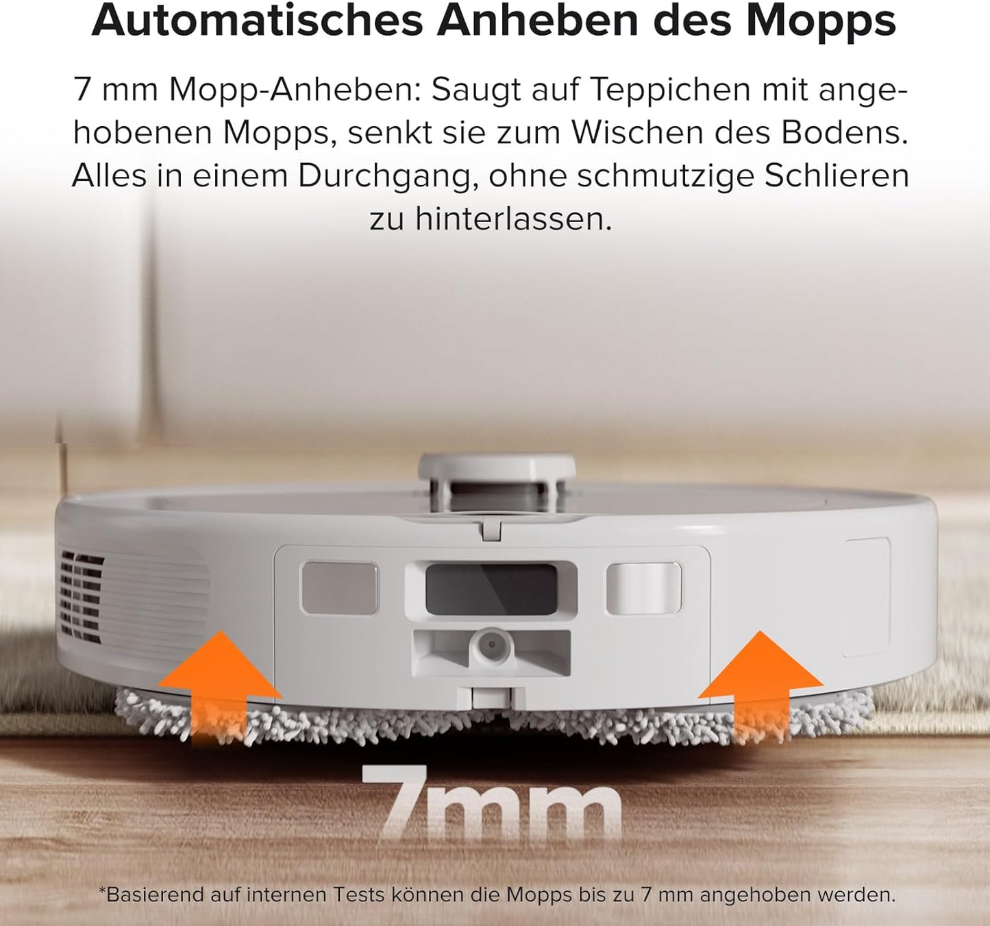 roborock Qrevo Saugroboter mit Wischfunktion, 5500Pa Saugkraft, 3D-Kartierung, Doppeldrehmopps Wischroboter automatische Wasser-Befüllung, Entleerung, Staubbeutel-Entleerung, Reinigung(Weiß)