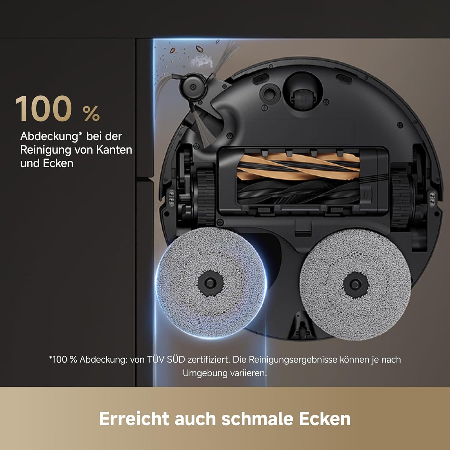 dreame X50 Master Staubsaugerroboter mit 24,9cm Basisstation, automatisches Nachfüllen und Entleeren, Nachlaufsystem, AI Hindernisvermeidung und 360° Navigation, 20.000 Pa