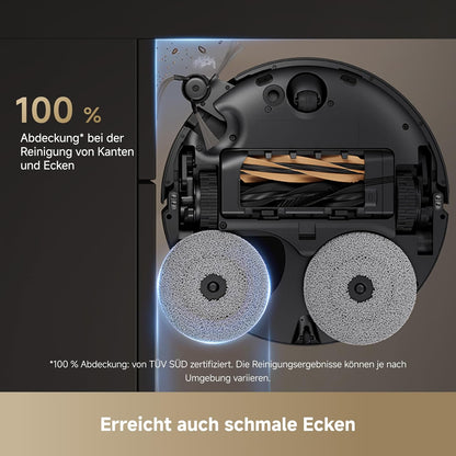 dreame X50 Master Staubsaugerroboter mit 24,9cm Basisstation, automatisches Nachfüllen und Entleeren, Nachlaufsystem, AI Hindernisvermeidung und 360° Navigation, 20.000 Pa