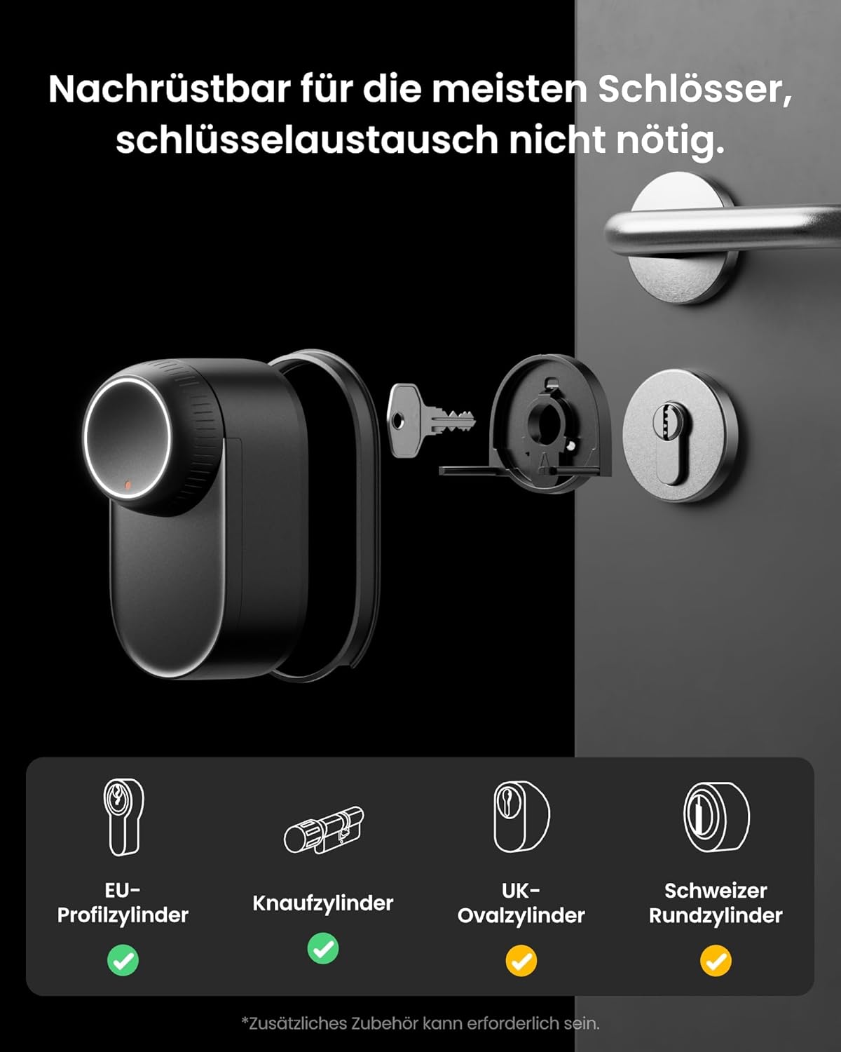 SwitchBot WLAN Smart Lock Ultra mit Keypad Vision, 3D-Gesichts-/Fingerabdruckerkennung, Elektronisches Türschloss mit Aufladbarem Akku, Öffnen per Gesicht, Fingerprint, Code, Alexa, unterstützt Matter
