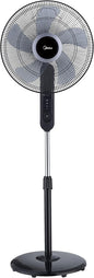 Midea FS40-15FR Standventilator Leise mit Fernbedienung, 3 Geschwindigkeitsstufen,LED Anzeige, 7,5H Timer, höhenverstellbar, 80°Oszil-lationsfunktion, 55W Kraftvoller,Ventilator,Luftzirkulation
