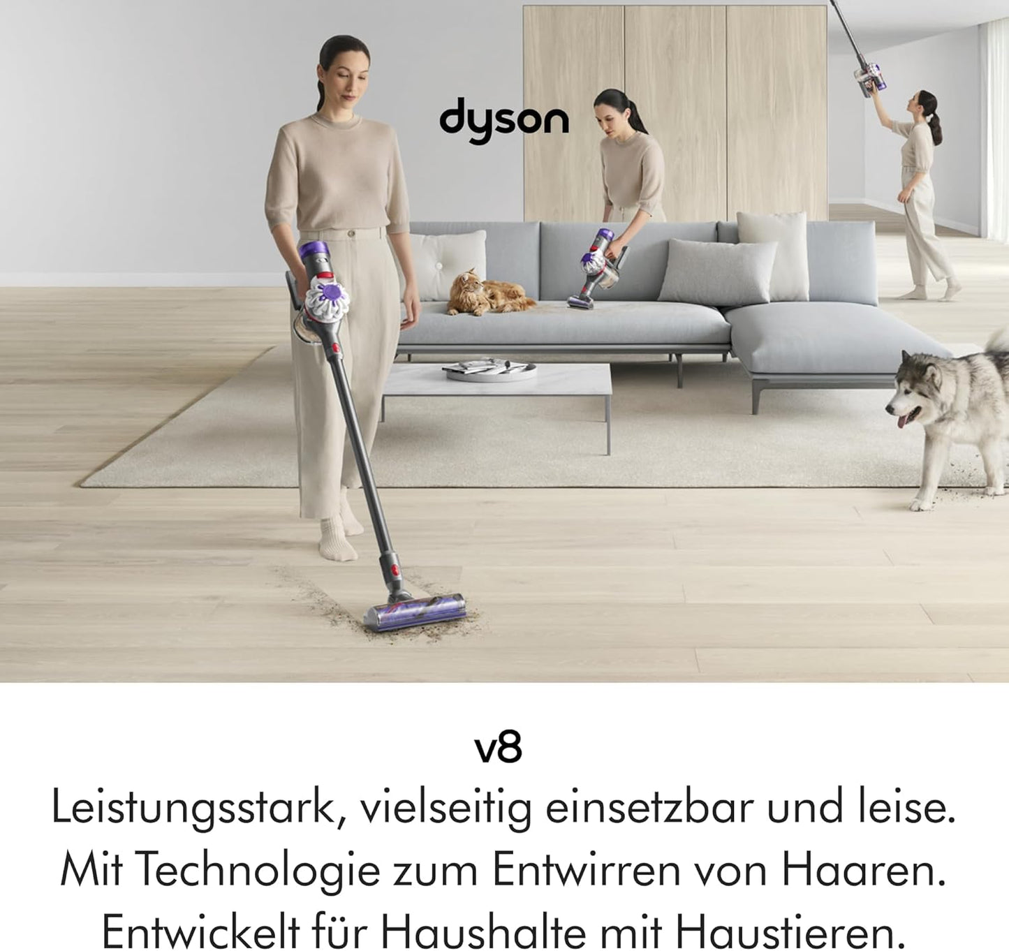Dyson V8™ Advanced kabelloser Staubsauger (Silber/Nickel)