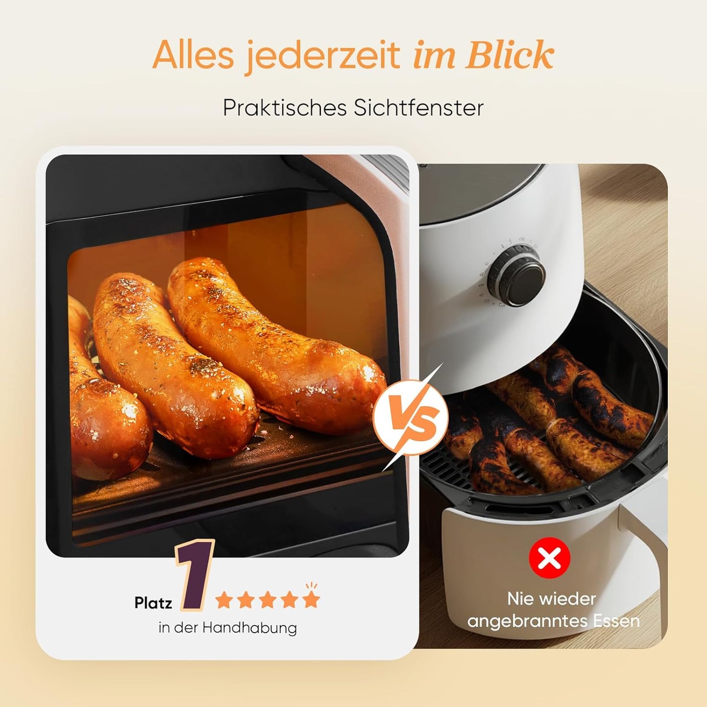 COSORI Heißluftfritteuse 2 Kammern, Airfryer Testsieger der Stiftung Warentest, 6-in-1 Dual Zone Air fryer 8,5 L, Heissluftfritteuse Doppelkammer mit Sichtfenster, energiesparend