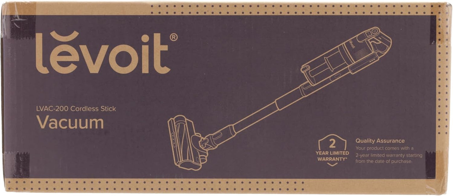 Levoit - Akku Staubsauger mit Tierhaardüse - Anti Haar Wrap - 4-in-1 Kabelloser Akkustaubsauger - 99,9 Prozent Filterleistung - Beutelloser Akkusauger für Teppich/Hartböden/Auto - max 50 min Laufzeit