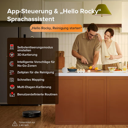 roborock Qrevo Slim Saugroboter mit Wischfunktion – 8,2 cm Ultra-Slim Design, StarSight 3D ToF Navigation, 11,000Pa HyperForce Saugleistung, 8-in-1 Dock, FlexiArm Seitenbürste