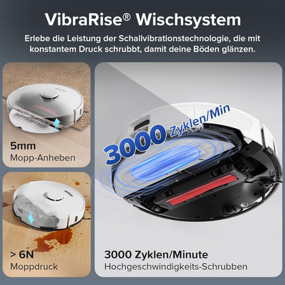 roborock S7 Max Ultra Saugroboter mit selbstentleerender/selbstwaschender/selbsttrocknender/selbstbefüllender/selbstreinigender Station (5500 Pa, aktive Hindernisvermeidung, App/Sprachsteuerung)