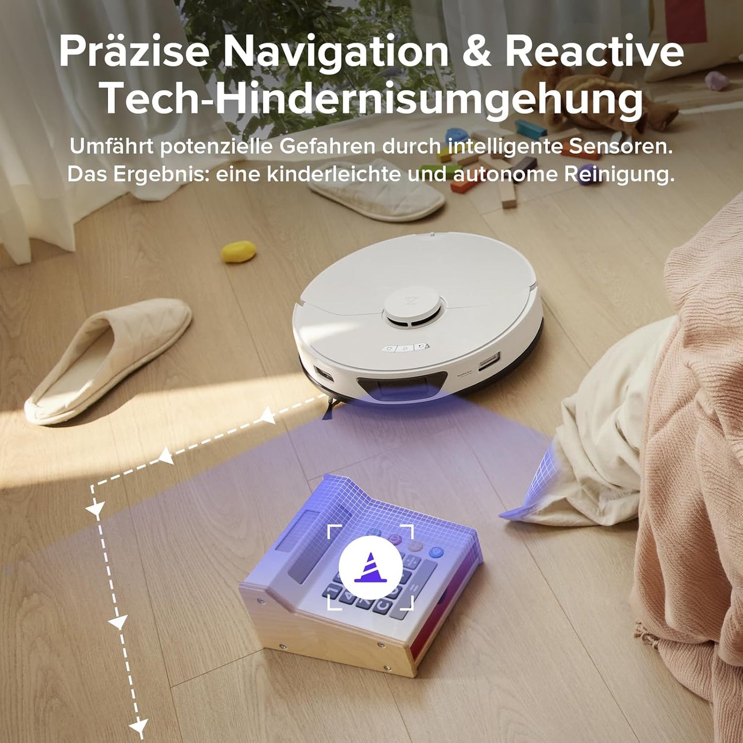 roborock S7 Max Ultra Saugroboter mit selbstentleerender/selbstwaschender/selbsttrocknender/selbstbefüllender/selbstreinigender Station (5500 Pa, aktive Hindernisvermeidung, App/Sprachsteuerung)