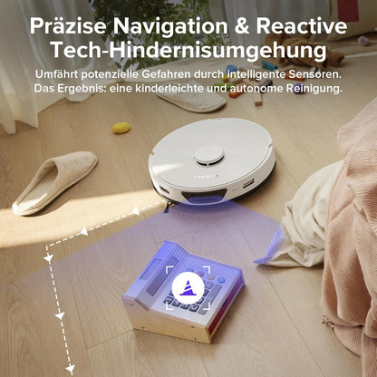 roborock S7 Max Ultra Saugroboter mit selbstentleerender/selbstwaschender/selbsttrocknender/selbstbefüllender/selbstreinigender Station (5500 Pa, aktive Hindernisvermeidung, App/Sprachsteuerung)