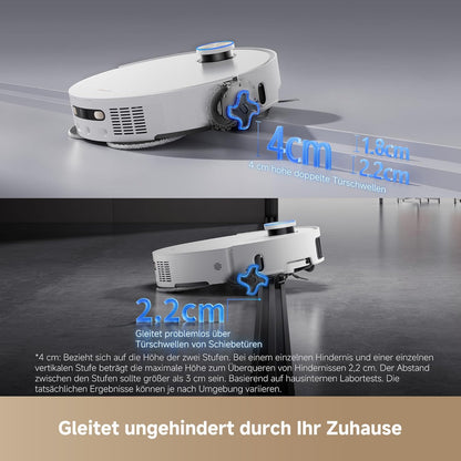 dreame L50 Pro Ultra Saug- und Wischroboter mit automatischer Entleerung und selbstständiger Reinigung des Wischmopps, intelligenter Hindernisvermeidung und 360°-Navigation, 19.500 Pa Saugleistung