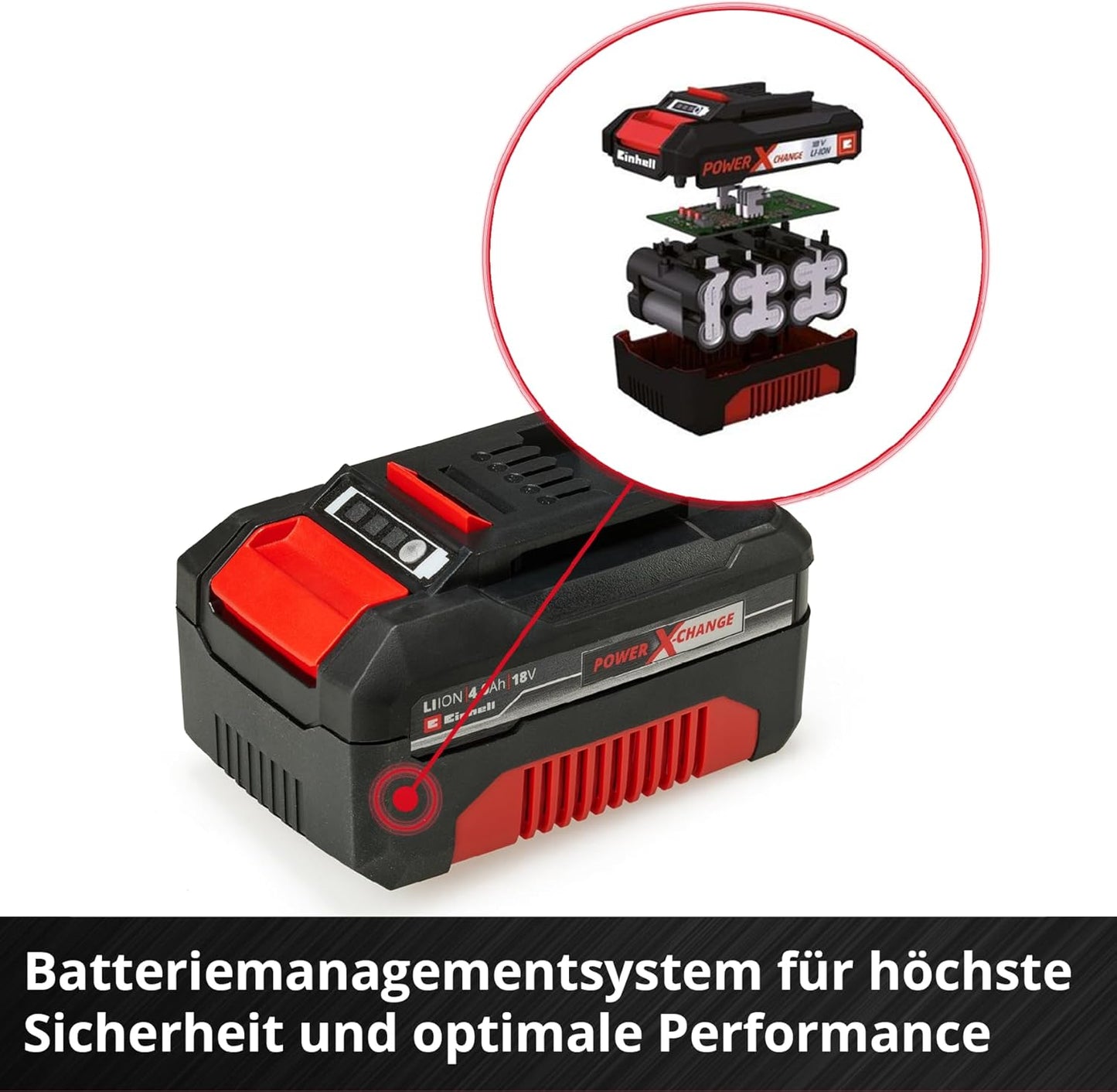 Original Einhell Akku PXC-Twinpack 4,0 Ah Power X-Change (Li-Ion, 18 V, 2x 4,0 Ah, für alle PXC-Geräte geeignet, proaktives Batteriemanagement, situativ angepasste Ladezyklen)