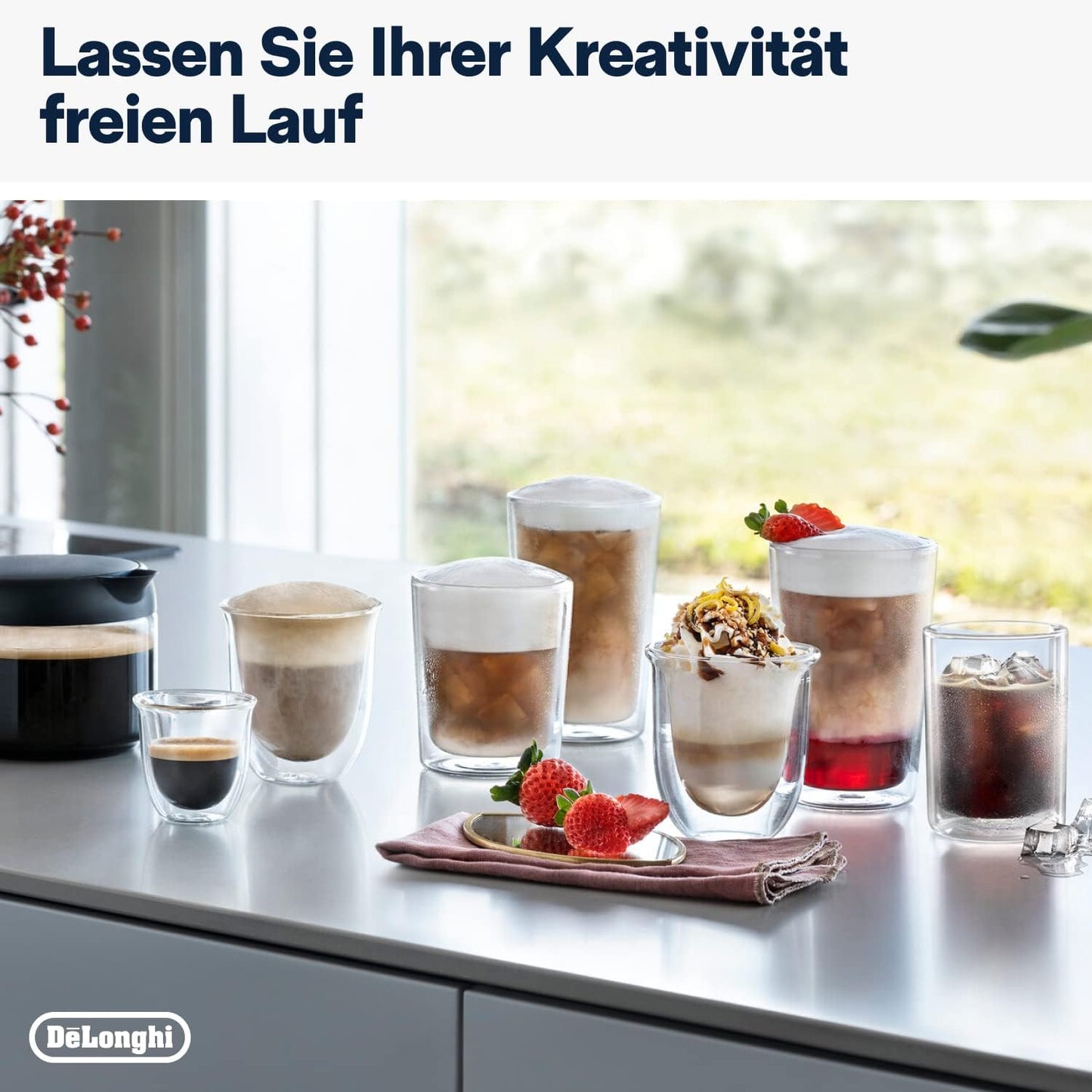 De'Longhi Eletta Explore Cold Brew ECAM452.67.G Kaffeevollautomat mit LatteCrema Milchsystem, Heiße & Kalte Getränke auf Knopfdruck, 3,5 Zoll TFT Touchscreen Farbdisplay, inkl. Kaffeekanne, Dunkelgrau