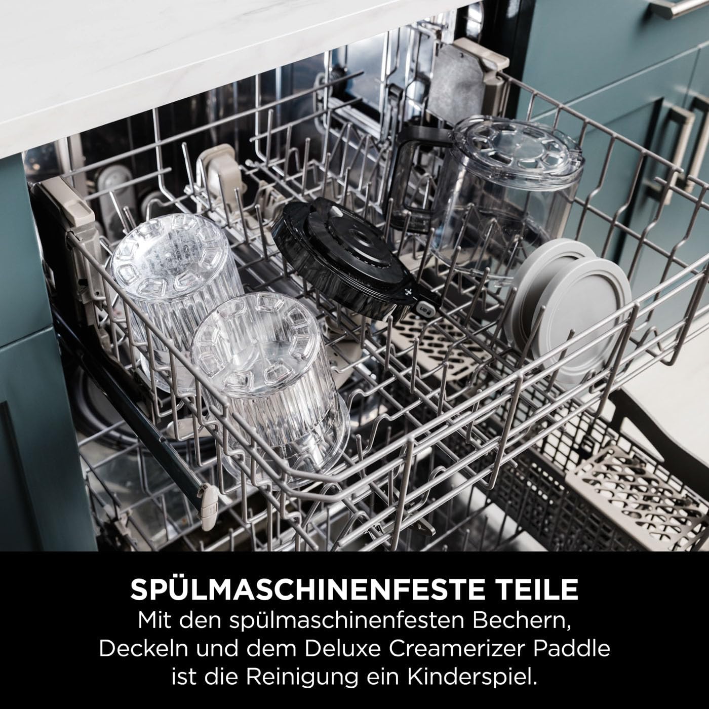 Ninja CREAMi Deluxe Eis-und Eisgetränkmaschine mit 3 Bechern, 10 Funktionen, macht Eiscreme, Gelato, Sorbet, Frozen Yoghurt, Milchshakes, Slushi & mehr, 2-in-1 Geschmacksoption, Silber, NC501EU