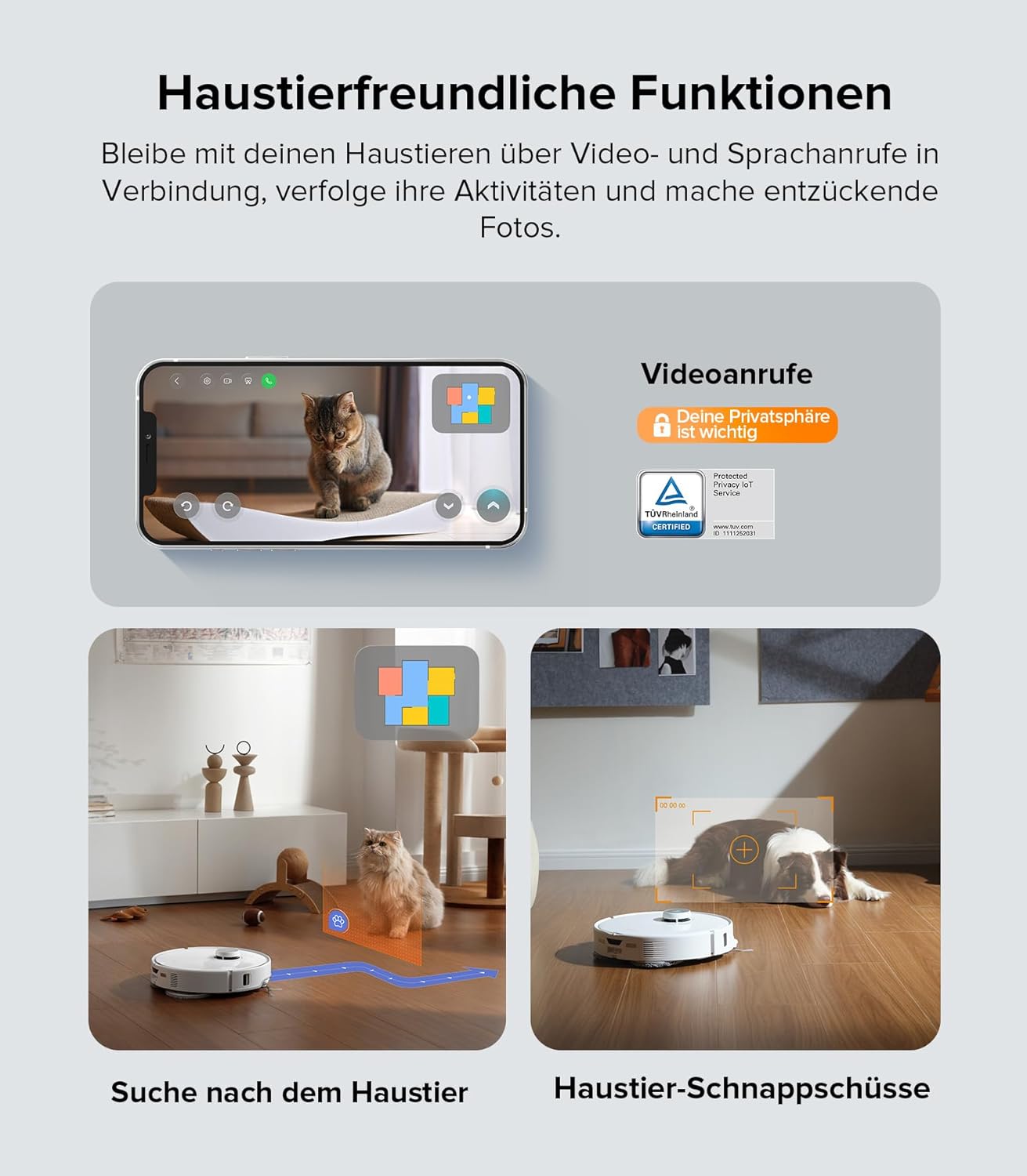 roborock Qrevo Edge Saugroboter mit Wischfunktion, Dual Anti-Tangle-System, AdaptiLift Chassis, 18.500Pa, FlexiArm Design Kantenreinigung, Hebarem Wischmopp, 75℃ Heißwasser-Moppwäsche, „Hello Rocky“