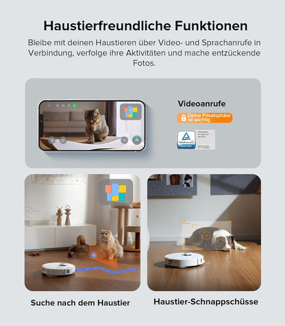 roborock Qrevo Edge Saugroboter mit Wischfunktion, Dual Anti-Tangle-System, AdaptiLift Chassis, 18.500Pa, FlexiArm Design Kantenreinigung, Hebarem Wischmopp, 75℃ Heißwasser-Moppwäsche, „Hello Rocky“