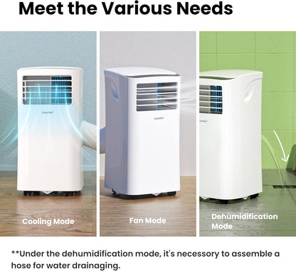 Comfee Mobiles Klimagerät MPPH-09CRN7, 9000 BTU 2,6kW, Kühlen&Ventilieren&Entfeuchten, Raumgröße bis 88m³(33㎡), Mobile Klimaanlage mit Abluftschlauch