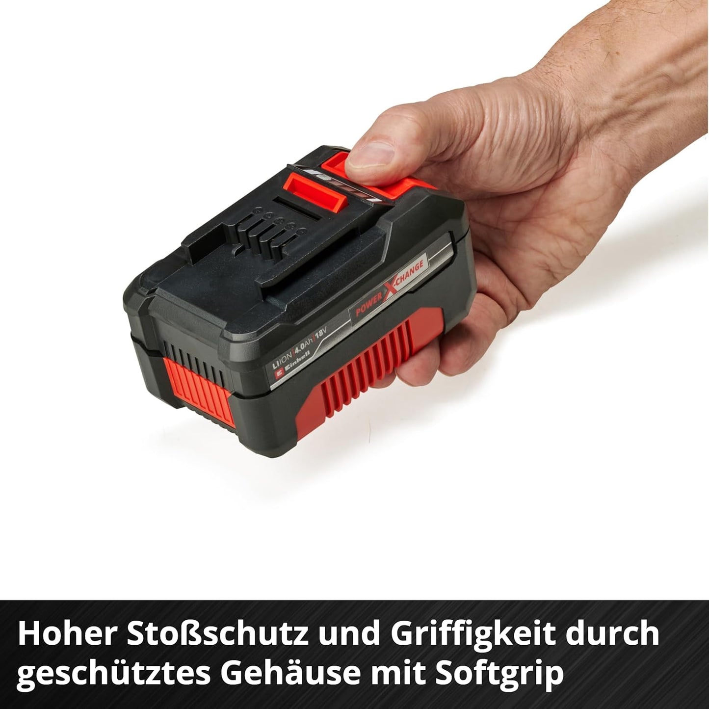 Original Einhell Akku PXC-Twinpack 4,0 Ah Power X-Change (Li-Ion, 18 V, 2x 4,0 Ah, für alle PXC-Geräte geeignet, proaktives Batteriemanagement, situativ angepasste Ladezyklen)