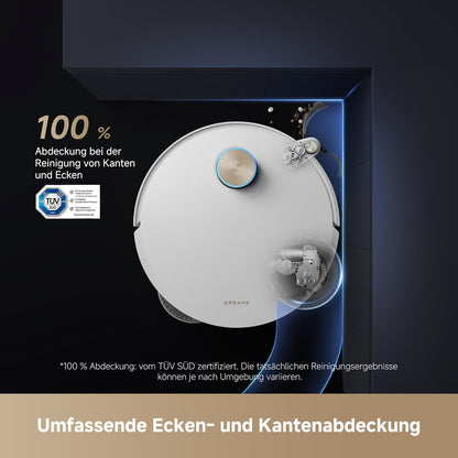 dreame L50 Pro Ultra Saug- und Wischroboter mit automatischer Entleerung und selbstständiger Reinigung des Wischmopps, intelligenter Hindernisvermeidung und 360°-Navigation, 19.500 Pa Saugleistung