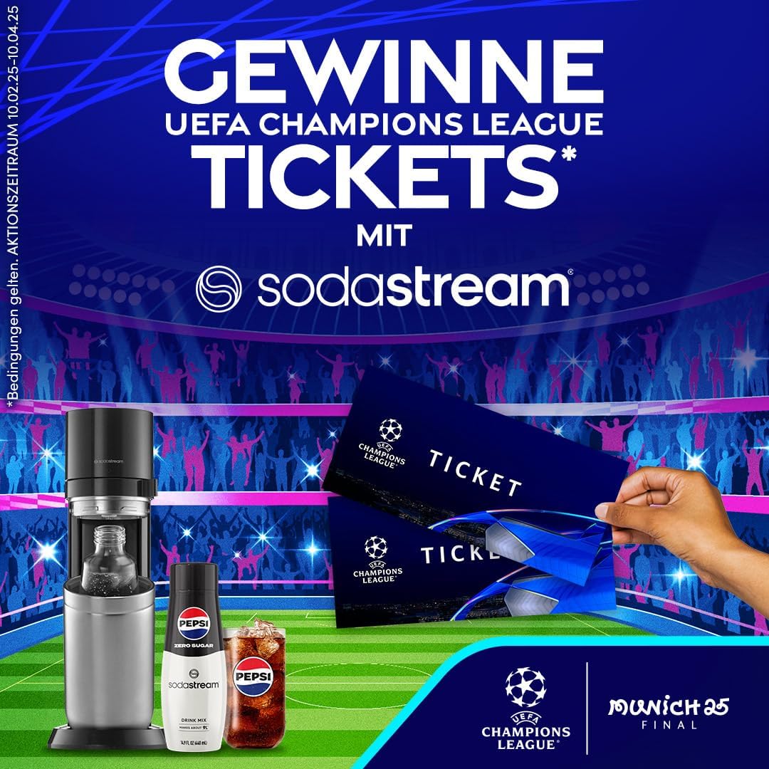 SodaStream Wassersprudler CRYSTAL 3.0 mit Quick-Connect CO2-Zylinder| inkl. 2x 0,8L CRYSTAL Glasflasche | Farbe: Titan