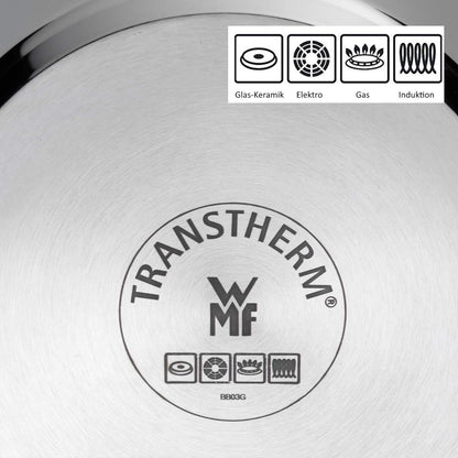 WMF Provence Plus Topfset Induktion 5-teilig, Kochtopf Set unbeschichtet mit Glasdeckel, für alle Herdarten geeignet, Induktions Töpfe Set, ohne Skalierung, Cromargan Edelstahl poliert