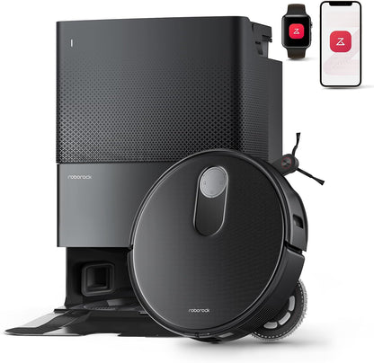 roborock Qrevo Slim Saugroboter mit Wischfunktion – 8,2 cm Ultra-Slim Design, StarSight 3D ToF Navigation, 11,000Pa HyperForce Saugleistung, 8-in-1 Dock, FlexiArm Seitenbürste
