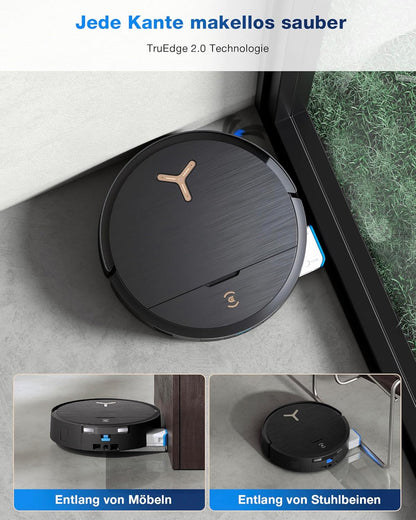 ECOVACS DEEBOT X9 PRO Omni Saugroboter mit Wischfunktion, 16.600 Pa, OZMO Roller, ZeroTangle 3.0,TruEdge 2.0, Heißwasser-Moppwäsche, Heißlufttrocknung, All-in-One Omni Station, YIKO-GPT