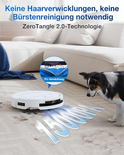 ECOVACS DEEBOT T50 PRO Omni Saugroboter mit Wischfunktion, Ausfahrende Seitenbürste und Wischmopp, 15.000 Pa, T30 PRO OMNI-Upgrade, Auto Zugabe von Reinigungslösung, Moppwäsche mit 75°C heißem Wasser