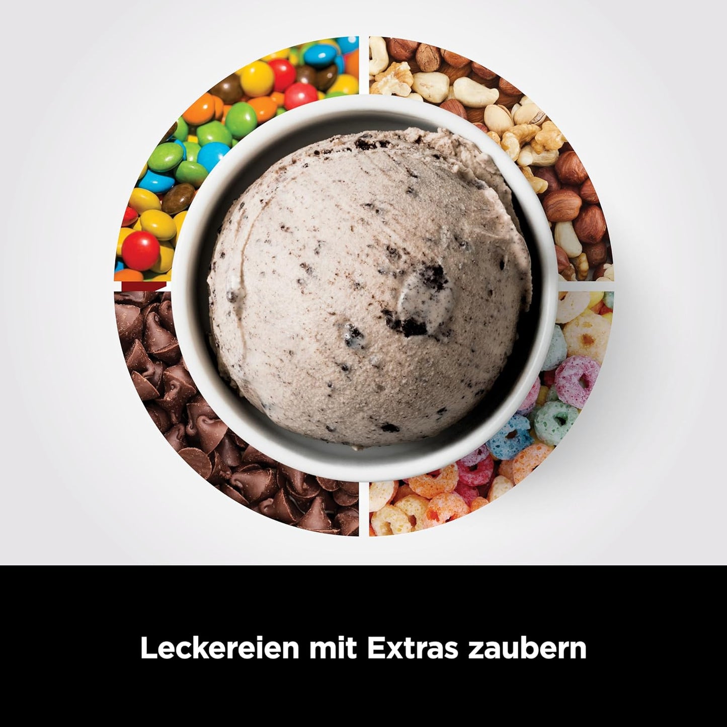 Ninja CREAMi Eismaschine & Dessertmaschine mit 3 Behältern, 7 Programmen, Herstellung von Eis, Gelato, Sorbet, Smoothie-Bowls, Milchshakes und mehr, Schwarz/Silber, 1,4L Eiscreme Kapazität, NC300EU