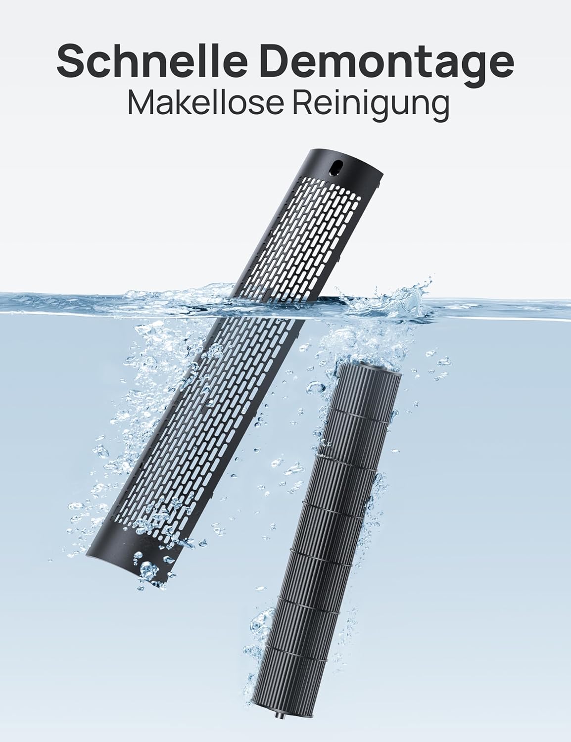 Dreo Smart Leiser Turmventilator mit Kühlung, 106cm WiFi Alexa Tower Fan, 90° oszillierender Ventilator, Fernbedienung 9-Geschwindigkeit 4 Modi 12 Std Timer Sprachsteuerung, Cruiser Pro T2S, Schwarz