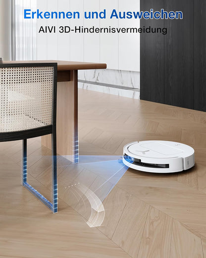 ECOVACS DEEBOT T50 Omni Saugroboter mit Wischfunktion,15.000 Pa, T30 Omni-Upgrade, Ausziehbare Seitenbürste und Mopp, ZeroTangle 2.0, Moppwäsche mit 75°C heißem Wasser, All-in-One Station