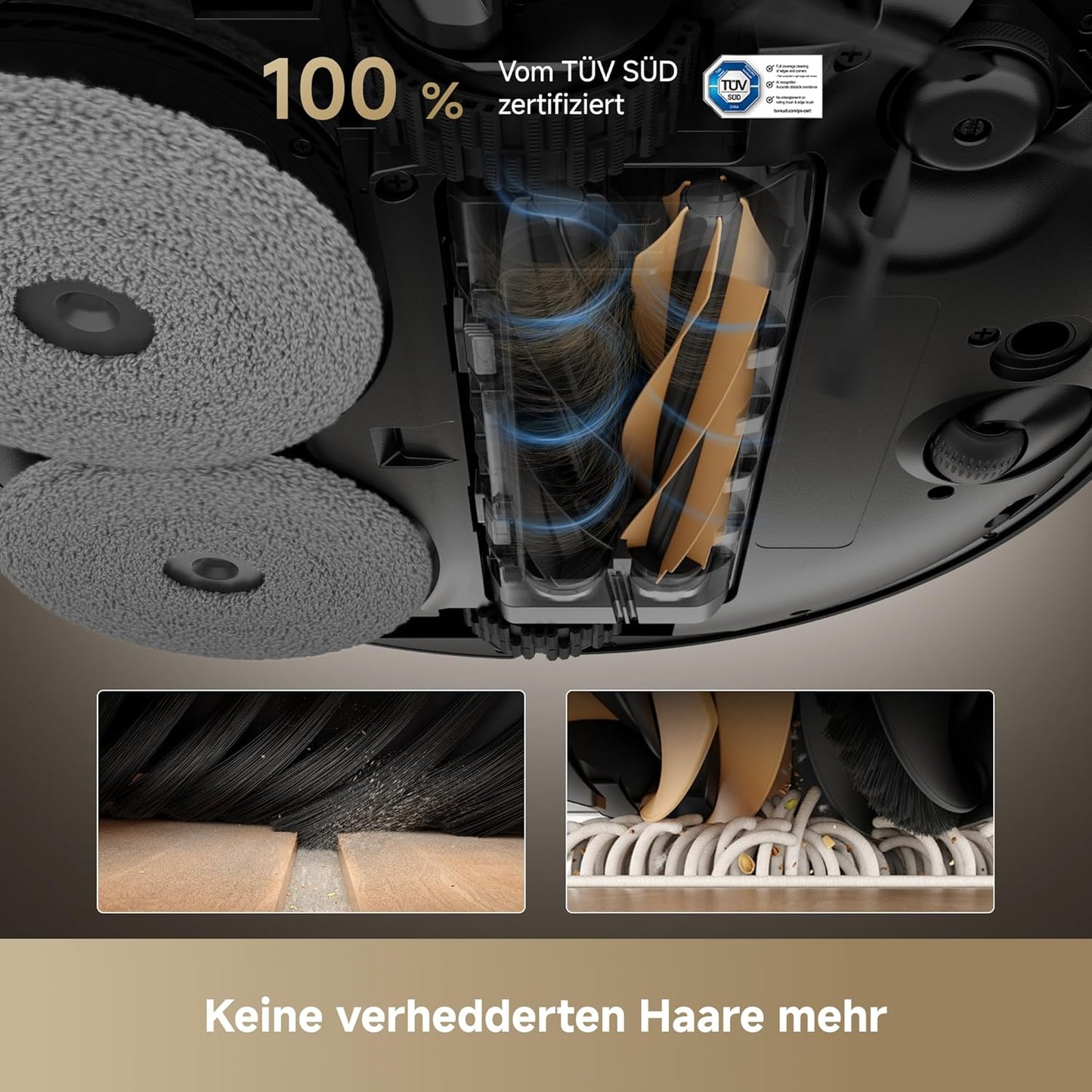 dreame X50 Master Staubsaugerroboter mit 24,9cm Basisstation, automatisches Nachfüllen und Entleeren, Nachlaufsystem, AI Hindernisvermeidung und 360° Navigation, 20.000 Pa