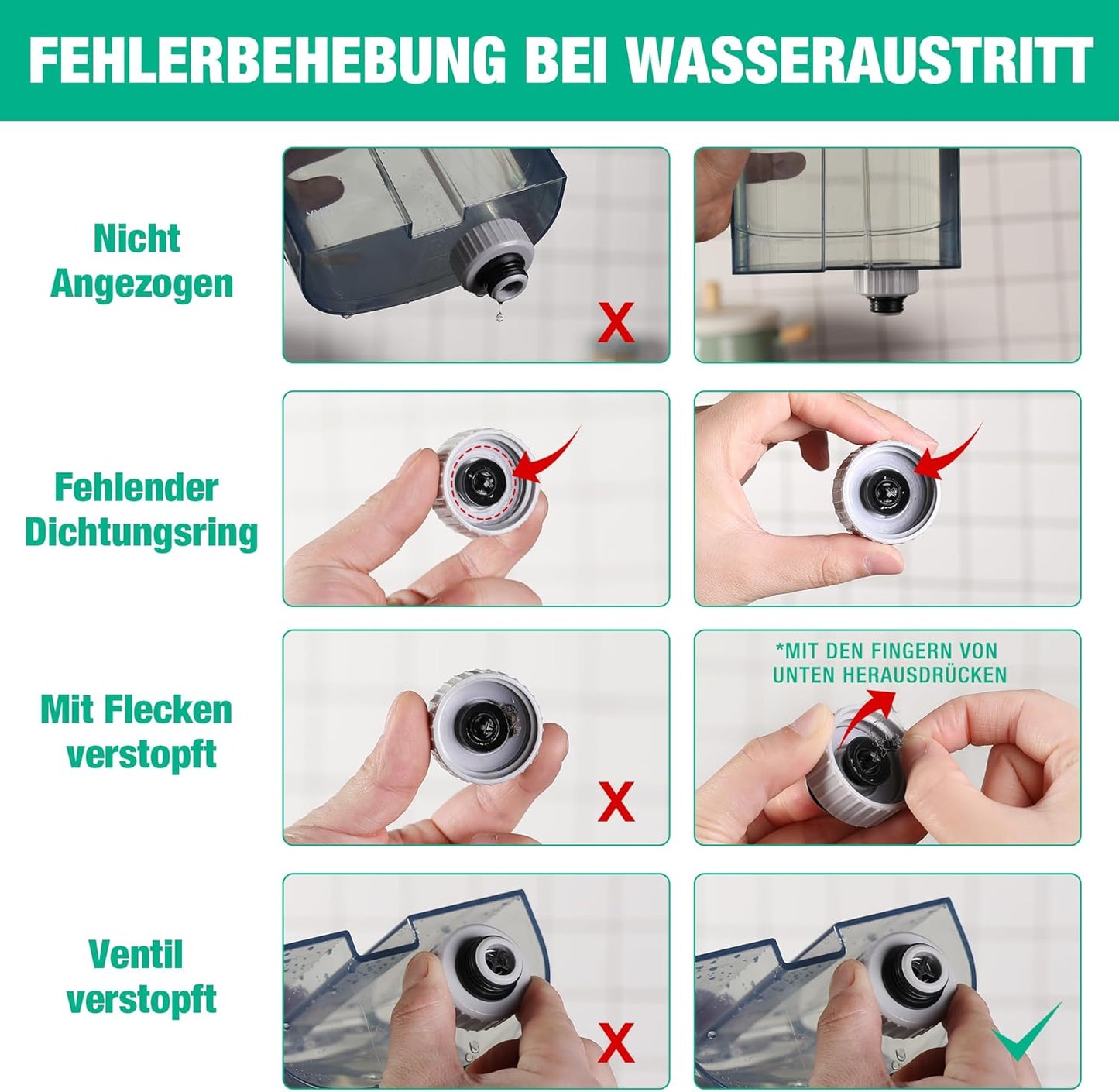 HAUSHOF Waschsauger Teppichreiniger, StainZapper Fleckenreiniger für Teppich mit Reinigungsmittel, Sofa, Vorleger, Polster, Treppen, Auto, 28,5cm X 15cm X 26,5cm, 400W, Weiß/Grau