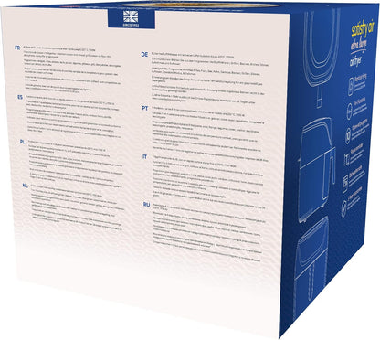 Russell Hobbs Heißluftfritteuse XXL 8L Rapid AirFryer [kompaktes Gehäuse,7 Kochfunktionen,10 Programme] SatisFry (spülmaschinenfest, max 220°C, Fritteuse ohne Öl, Grillen, Backen, Braten) 27170-56