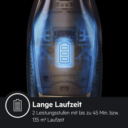AEG Ergorapido 2in1 Akku Staubsauger, Beutellos, inkl. Tierhaardüse, bis zu 45 Min. Laufzeit, Freistehend, 180° Drehgelenk, Bürstenreinigungsfunktion, LED-Frontlichter, Rot, CX7-2-45AN